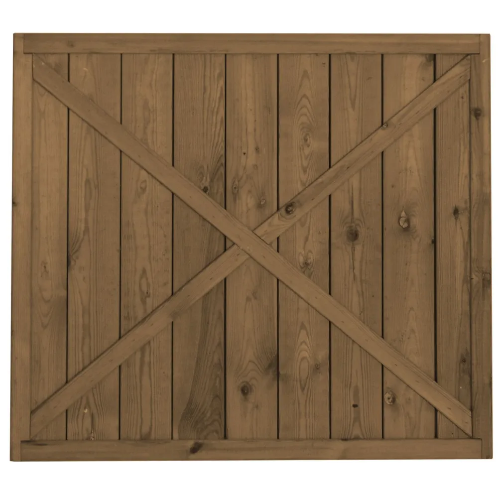 Tammiston puu Porttielementti A27R 900x800 mm pystylauta ruskea