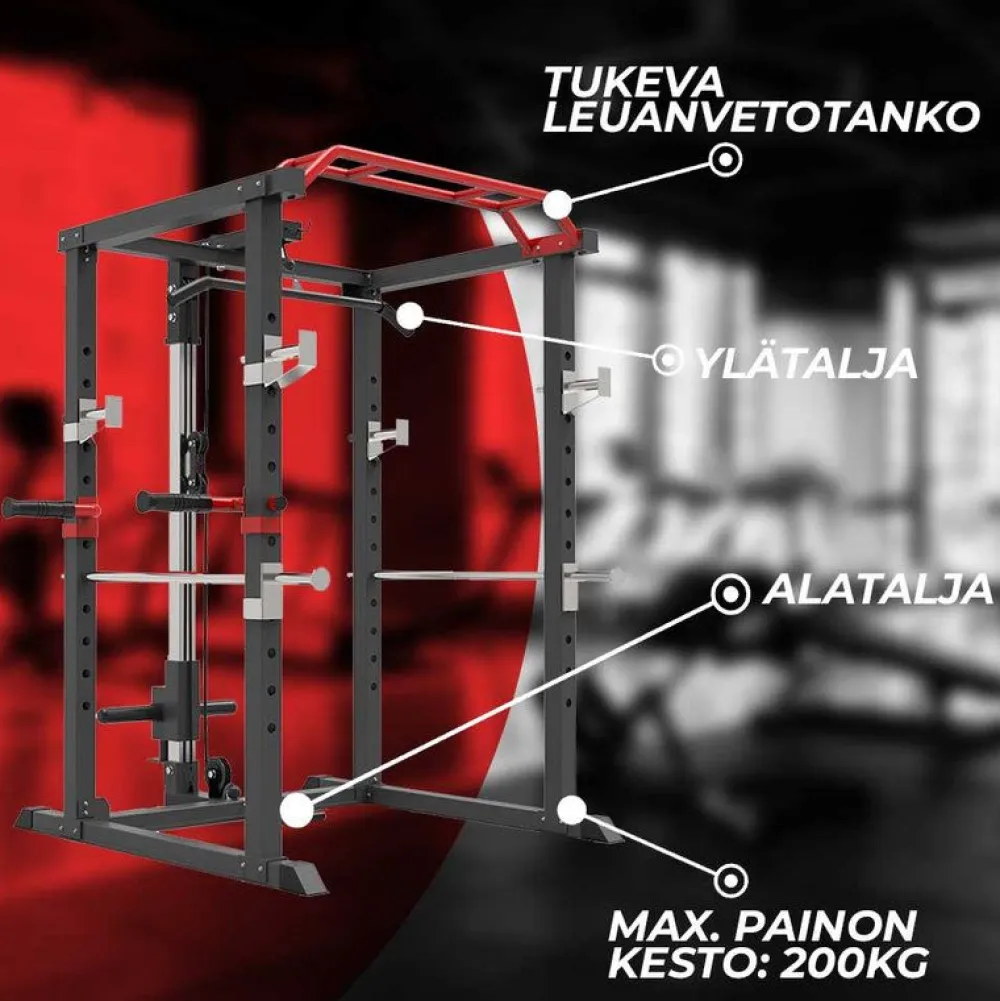 Outlet Nordcore Power Rack kyykkyhäkki Core 110x140x220 cm