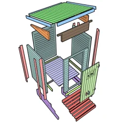 Online Biolan PremiumPuucee-paketti VOL1.1. 1.5m², sis. Miljöökoriste Puucee ja Kompostikäymälä Eco