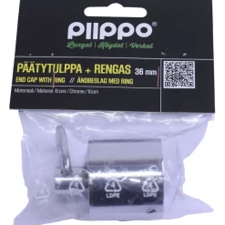Discount Piippo Päätytulppa + rengas Ø 36mm kromattu