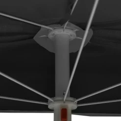 Best FinePRICE Puoliaurinkovarjo tangolla 180x90 cm antrasiitti