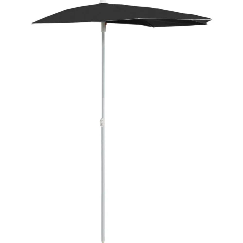 Discount FinePRICE Puoliaurinkovarjo tangolla 180x90 cm musta