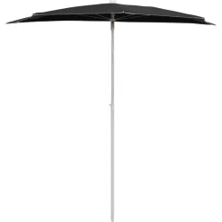 Discount FinePRICE Puoliaurinkovarjo tangolla 180x90 cm musta