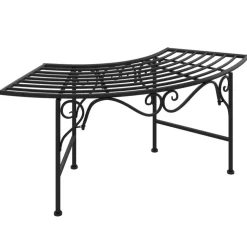 Clearance FinePRICE Puunreunuspenkki 113 cm musta teräs (18826)