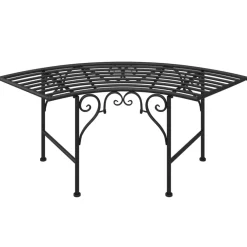 Clearance FinePRICE Puunreunuspenkki 113 cm musta teräs (18826)