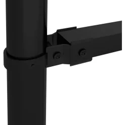 Sale FinePRICE Puutarha-aita keihäskärjillä teräs (0.5-0.75)x3.4m musta