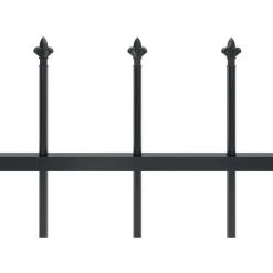 Best FinePRICE Puutarha-aita keihäskärjillä 8.5x1.5m teräs musta
