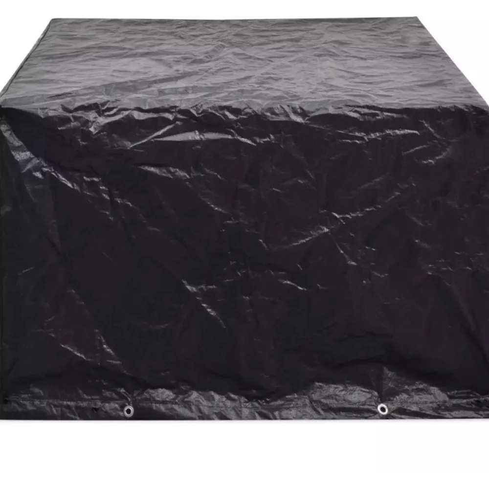 FinePRICE Puutarhahuonekalujen suoja polyrottinki 8 purjerengasta 113 x 113cm
