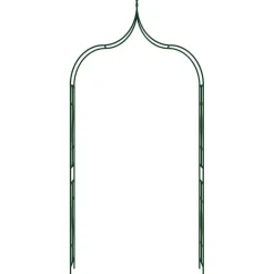 Outlet FinePRICE Puutarhakaari musta 120x38x258 cm rauta