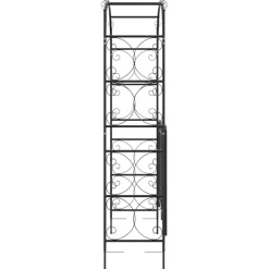 Outlet FinePRICE Puutarhakaari portilla 108x45x235 cm teräs musta
