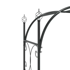 Outlet FinePRICE Puutarhakaari portilla 108x45x235 cm teräs musta