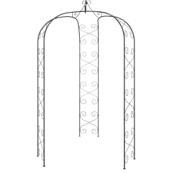 New FinePRICE Puutarhakaari Ø180x255 cm teräs musta