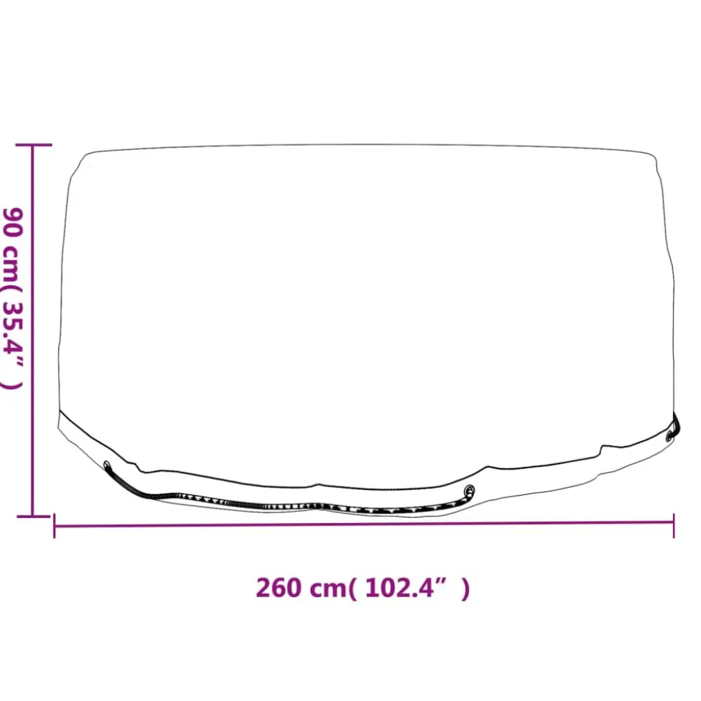 Best FinePRICE Puutarhakalusteiden suoja 10 purjerengasta Ø230x90 cm pyöreä