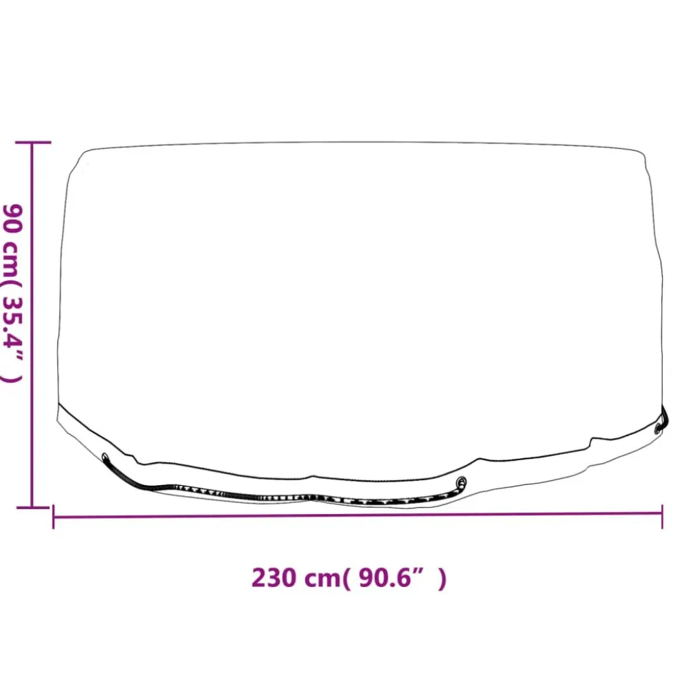 Best FinePRICE Puutarhakalusteiden suoja 10 purjerengasta Ø230x90 cm pyöreä