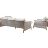 Home4you Puutarhakalustesetti DIANA sohva, 2 nojatuolia ja 2 pöytää, beige