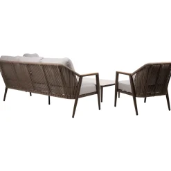 Online Home4you Puutarhakalustesetti DELIA pöytä, sohva ja 2 tuolia, beige