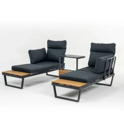 Clearance Home4you Puutarhakalustesetti MOERS monikäyttöinen, harmaa