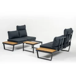 Clearance Home4you Puutarhakalustesetti MOERS monikäyttöinen, harmaa