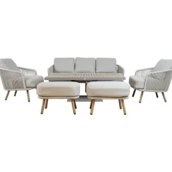 Outlet Home4you Puutarhakalustesetti MALISE 6-osainen, beige