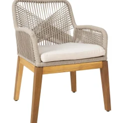 Home4you Puutarhakalustesetti FLORIDA pöytä ja 4 tuolia, beige