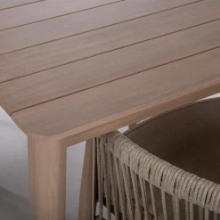Outlet Home4you Puutarhakalustesetti MEDINA pöytä ja 4 tuolia, beige