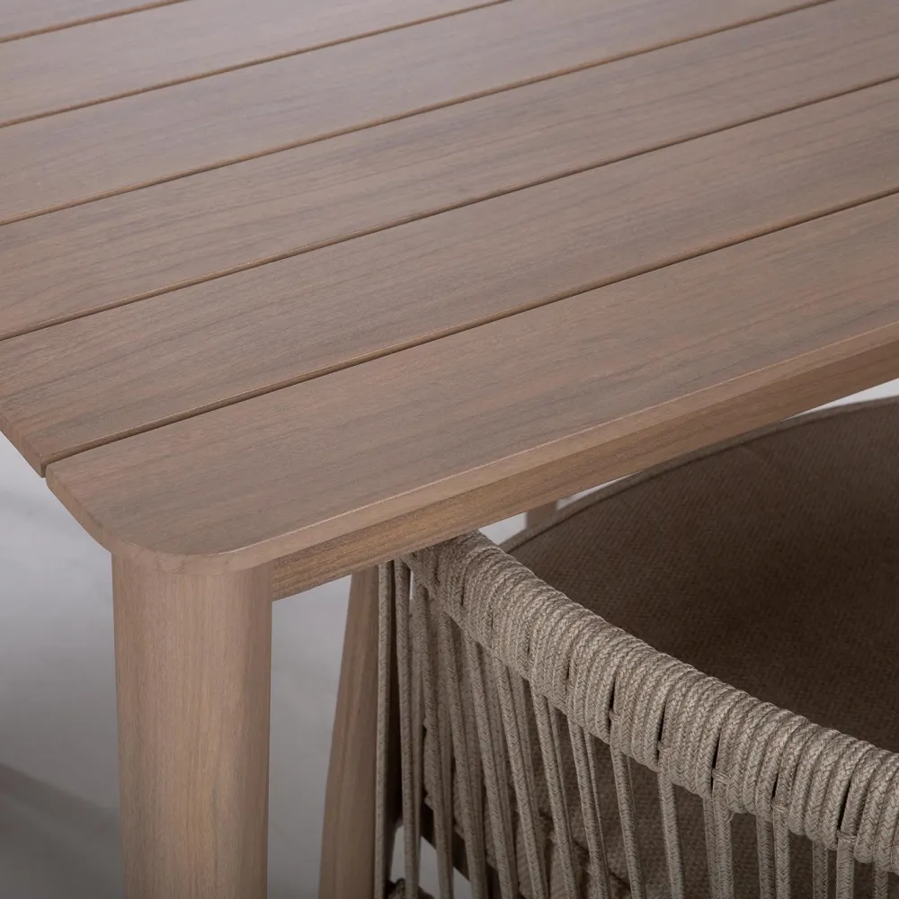 Outlet Home4you Puutarhakalustesetti MEDINA pöytä ja 4 tuolia, beige
