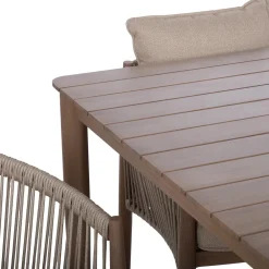 Outlet Home4you Puutarhakalustesetti MEDINA pöytä ja 4 tuolia, beige