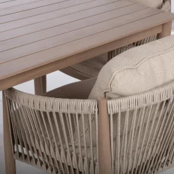 Outlet Home4you Puutarhakalustesetti MEDINA pöytä ja 4 tuolia, beige