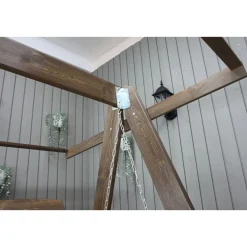 Baltic Garden Puutarhakeinu katoksella Pelle 165cm ruskea/beige