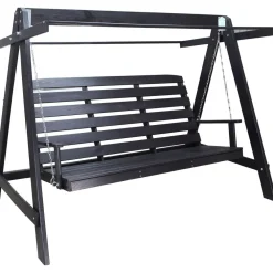 Clearance Baltic Garden Puutarhakeinu katoksella Pelle 165cm musta