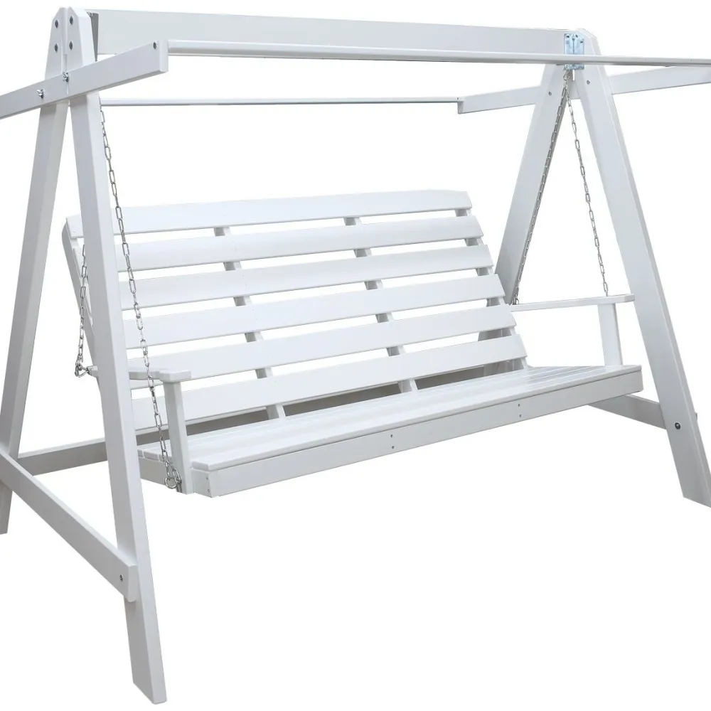 Discount Baltic Garden Puutarhakeinu katoksella Pelle 165cm valkoinen/sininen