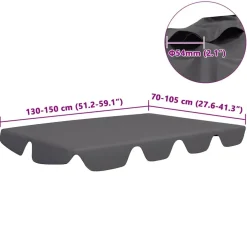 New FinePRICE Puutarhakeinun Vaihtokatos musta 188/168x145/110 cm (12093)