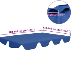 New FinePRICE Puutarhakeinun Vaihtokatos musta 188/168x145/110 cm (12093)