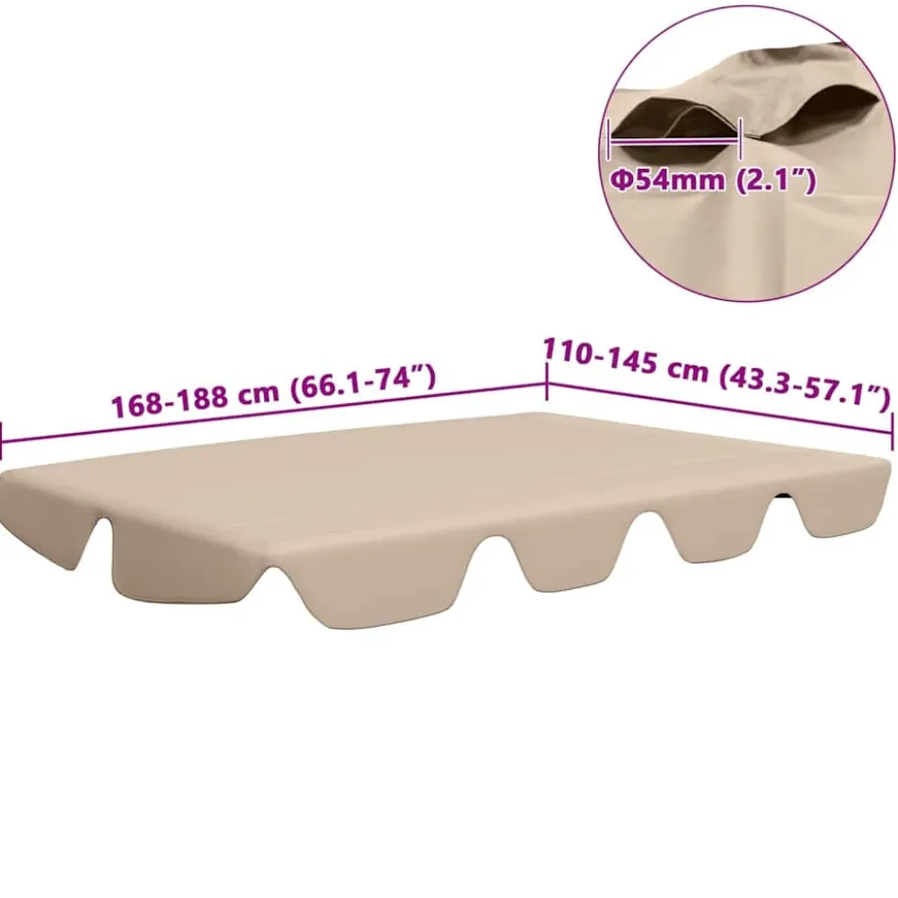 New FinePRICE Puutarhakeinun Vaihtokatos musta 188/168x145/110 cm (12093)