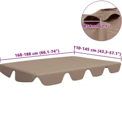New FinePRICE Puutarhakeinun Vaihtokatos musta 188/168x145/110 cm (12093)