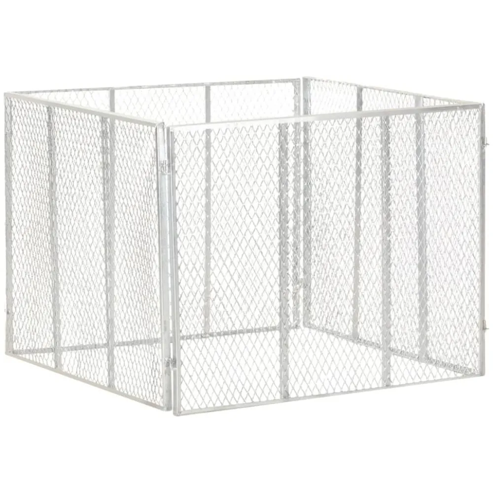 FinePRICE Puutarhakomposti 100x100x77 cm galvanoitu rauta (46150)