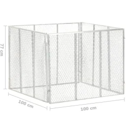 FinePRICE Puutarhakomposti 100x100x77 cm galvanoitu rauta (46150)