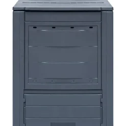 Hot FinePRICE Puutarhakompostori 60x60x73 cm, 260 litraa, harmaa