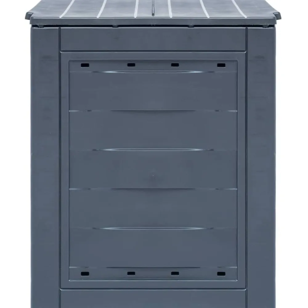 Hot FinePRICE Puutarhakompostori 60x60x73 cm, 260 litraa, harmaa