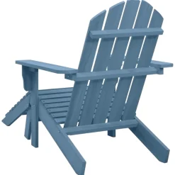 New FinePRICE Puutarhan Adirondack-tuoli rahilla täysi kuusi sininen (15865)