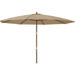 Outlet FinePRICE Puutarhan aurinkovarjo puutolppa antrasiitti 400x273 cm