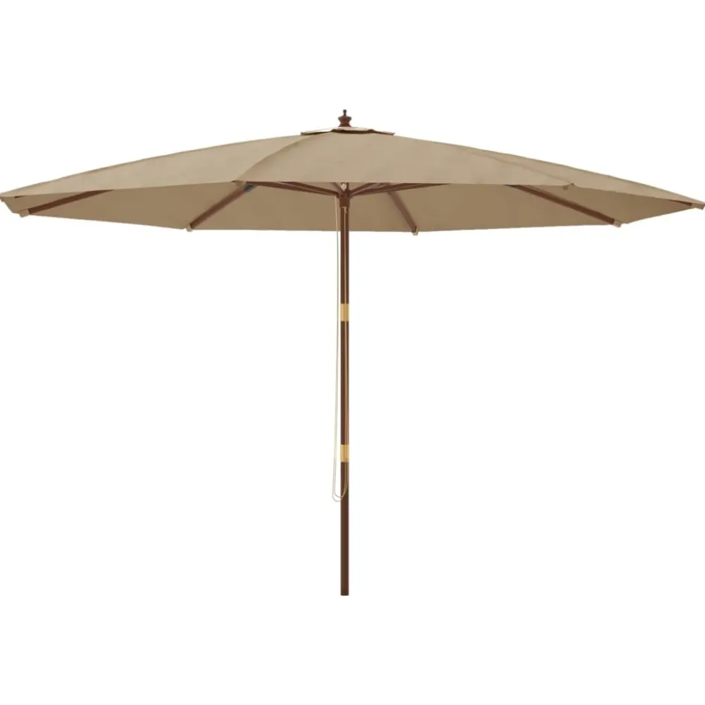Outlet FinePRICE Puutarhan aurinkovarjo puutolppa antrasiitti 400x273 cm