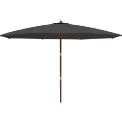Outlet FinePRICE Puutarhan aurinkovarjo puutolppa antrasiitti 400x273 cm