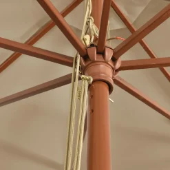 Outlet FinePRICE Puutarhan aurinkovarjo puutolppa antrasiitti 400x273 cm