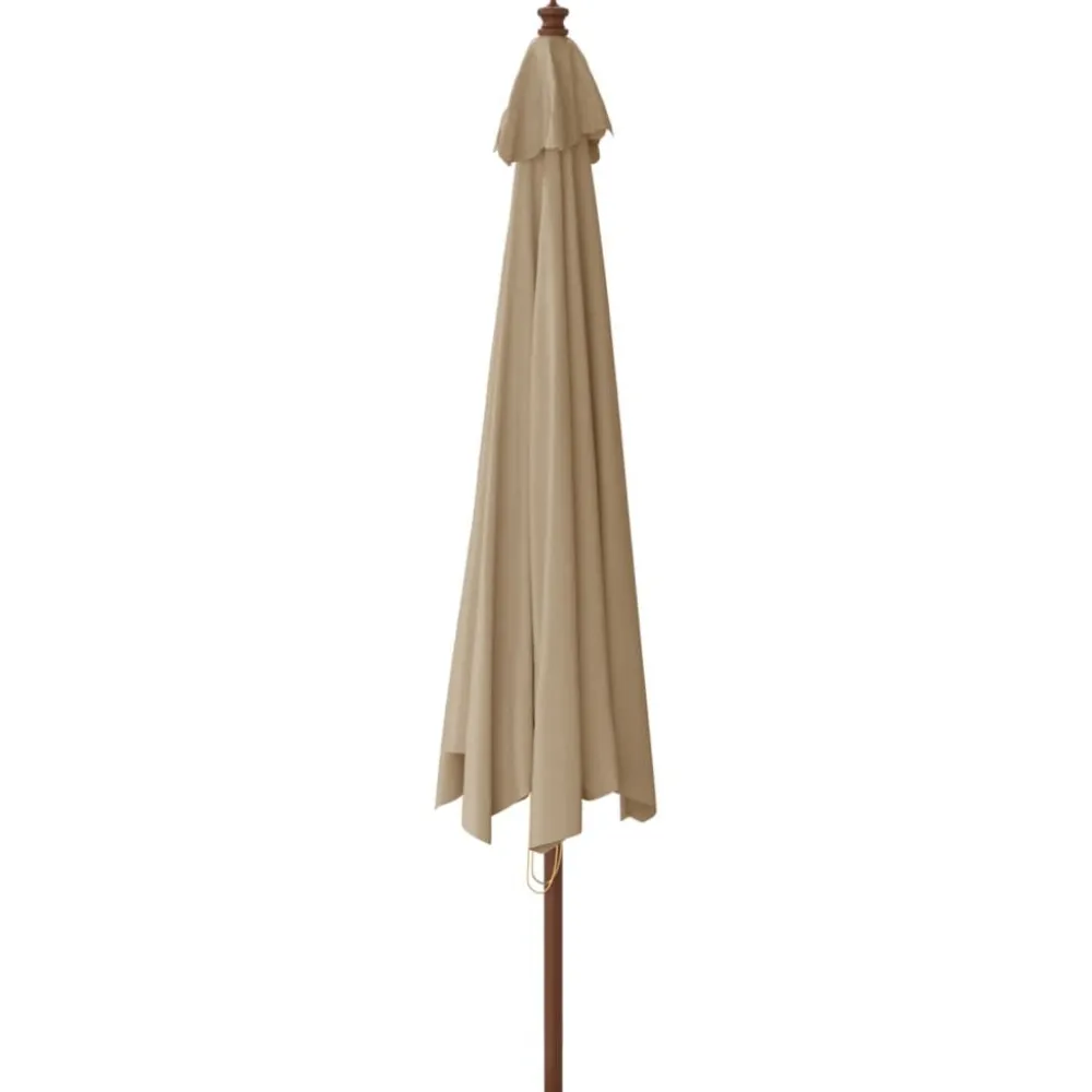 Outlet FinePRICE Puutarhan aurinkovarjo puutolppa antrasiitti 400x273 cm