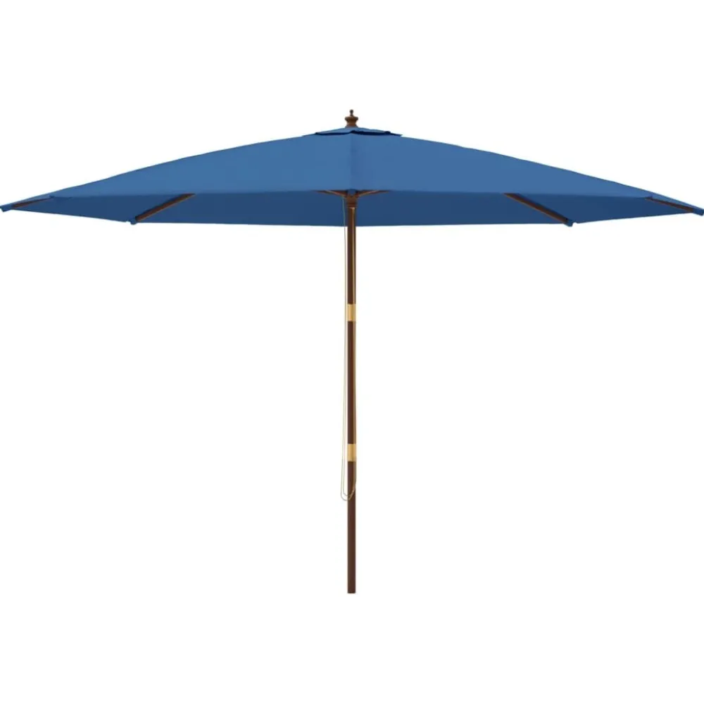 Outlet FinePRICE Puutarhan aurinkovarjo puutolppa antrasiitti 400x273 cm