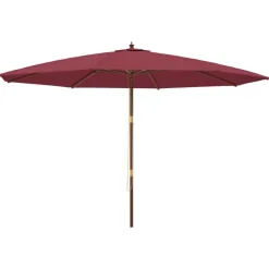 Outlet FinePRICE Puutarhan aurinkovarjo puutolppa antrasiitti 400x273 cm
