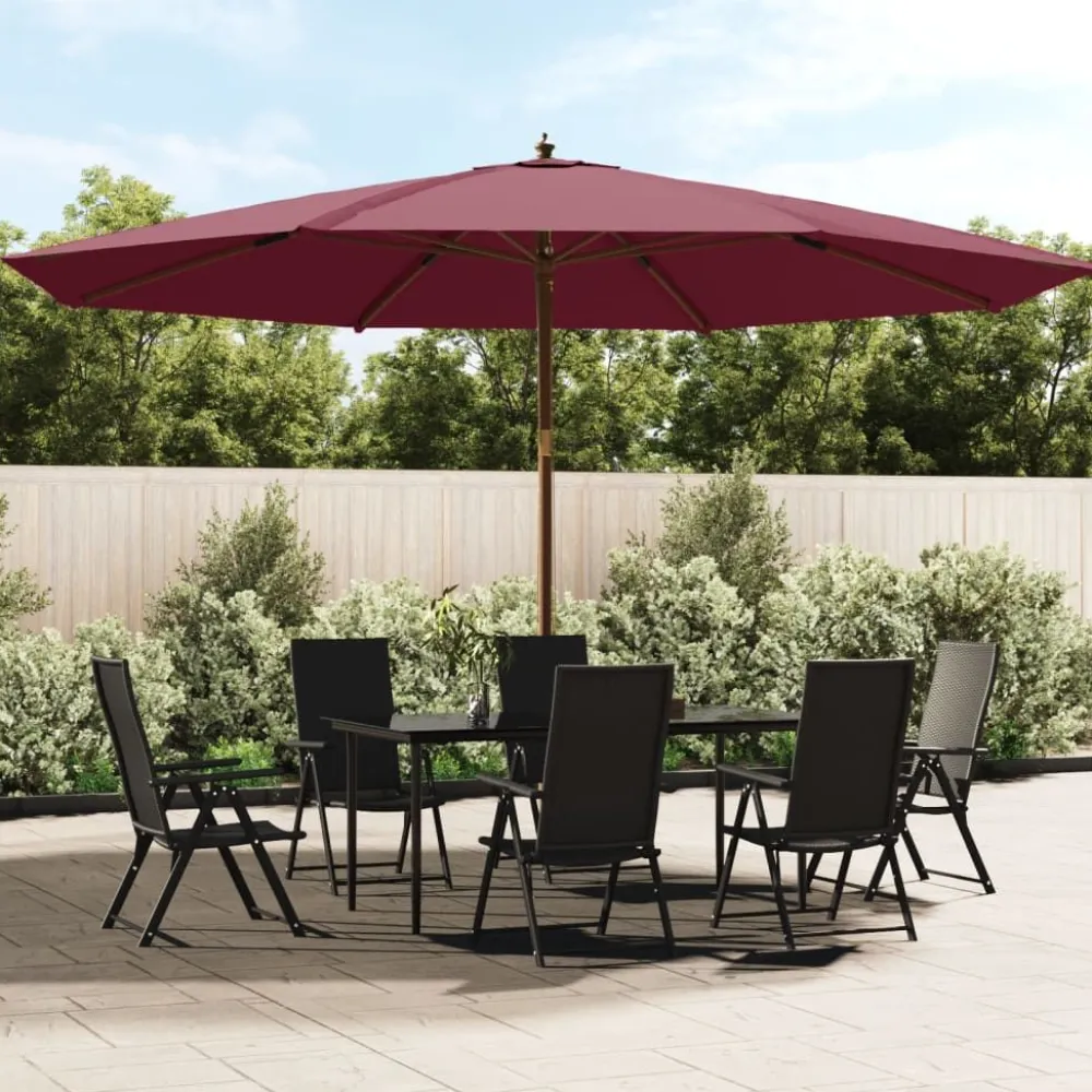 Outlet FinePRICE Puutarhan aurinkovarjo puutolppa antrasiitti 400x273 cm