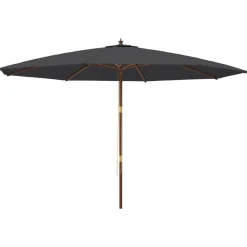 Outlet FinePRICE Puutarhan aurinkovarjo puutolppa antrasiitti 400x273 cm