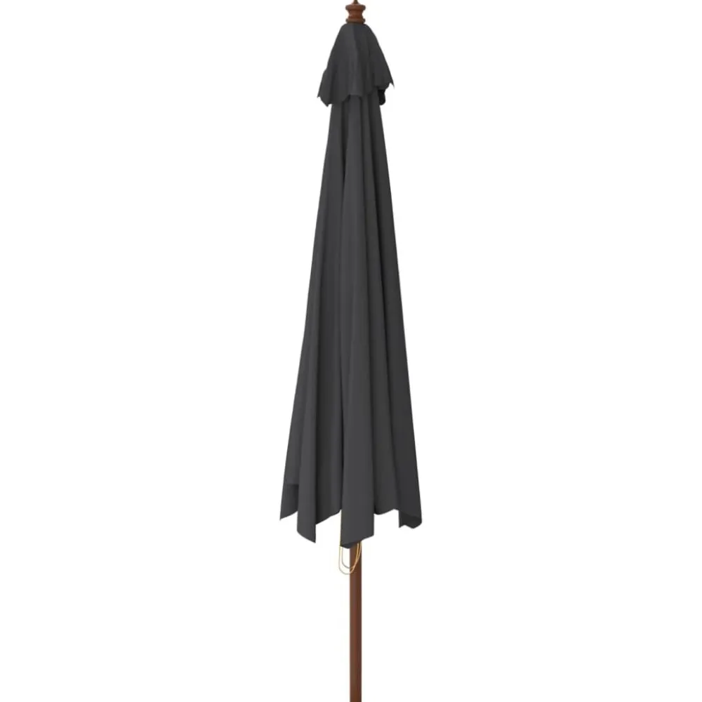 Outlet FinePRICE Puutarhan aurinkovarjo puutolppa antrasiitti 400x273 cm